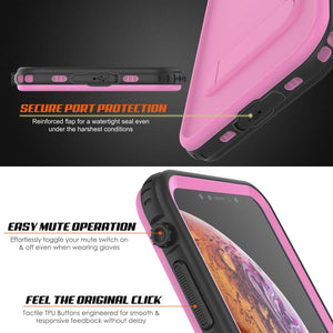 iPhone XS Waterproof Case, Punkcase [KickStud Series] Armor Cover [Pink] (Color in image: Green)