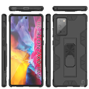 Punkcase Note 20 Case [ArmorShield Series] Military Style Protective Dual Layer Case Black (Color in image: red)