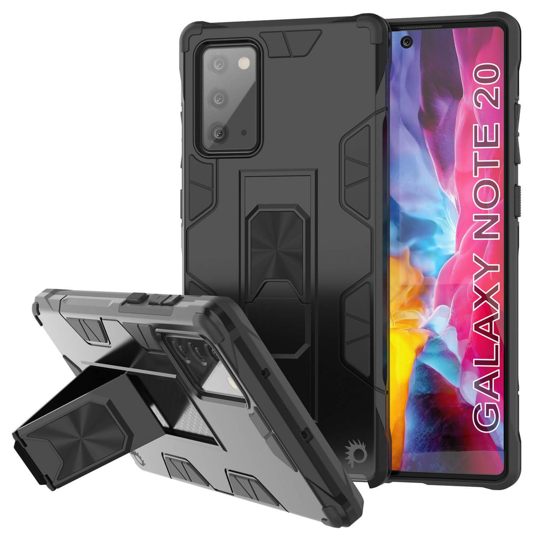 Punkcase Note 20 Case [ArmorShield Series] Military Style Protective Dual Layer Case Black (Color in image: black)