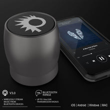 Cargar imagen en el visor de la galería, Punkcase ROCKER Portable Wireless Bluetooth Speaker for iPhone/Android [Metallic Grey] 
