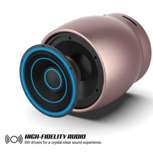 Cargar imagen en el visor de la galería, Punkcase ROCKER Portable Wireless Bluetooth Speaker for iPhone/Android [Rose Gold] (Color in image: Metallic Grey)
