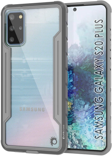 Punkcase S20+ Plus ravenger Case Protective Military Grade Multilayer Cover [Grey] (Color in image: Grey)