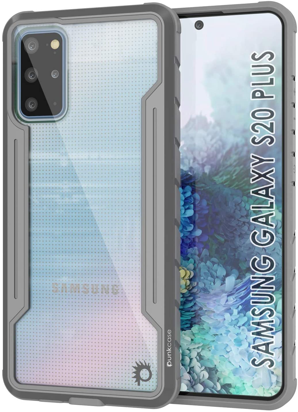 Punkcase S20+ Plus ravenger Case Protective Military Grade Multilayer Cover [Grey] (Color in image: Grey)