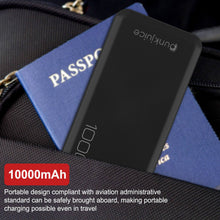 Load image into Gallery viewer, PunkCase PowerBank 10000mah Battery Pack for iPhone X/XS/Max/XR / 11/10, iPad, Samsung Galaxy S10 / S9 and Many More [Black] 

