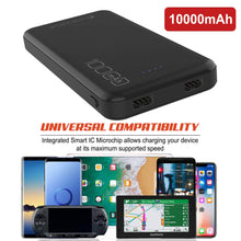 Load image into Gallery viewer, PunkCase PowerBank 10000mah Battery Pack for iPhone X/XS/Max/XR / 11/10, iPad, Samsung Galaxy S10 / S9 and Many More [Black] 
