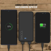 Load image into Gallery viewer, PunkCase PowerBank 10000mah Battery Pack for iPhone X/XS/Max/XR / 11/10, iPad, Samsung Galaxy S10 / S9 and Many More [Black] 
