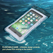 Cargar imagen en el visor de la galería, Waterproof Phone Pouch, PunkBag Universal Floating Dry Case Bag for most Cell Phones [White] (Color in image: Teal)
