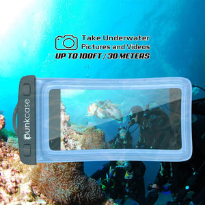 Waterproof Phone Pouch, PunkBag Universal Floating Dry Case Bag for most Cell Phones [Blue] (Color in image: Pink)