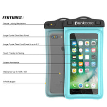 Cargar imagen en el visor de la galería, Waterproof Phone Pouch, PunkBag Universal Floating Dry Case Bag for most Cell Phones [Teal] (Color in image: Light Green)
