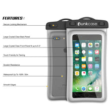 Load image into Gallery viewer, Waterproof Phone Pouch, PunkBag Universal Floating Dry Case Bag for most Cell Phones [Clear] (Color in image: Black)
