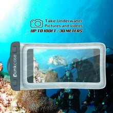 Load image into Gallery viewer, Waterproof Phone Pouch, PunkBag Universal Floating Dry Case Bag for most Cell Phones [Clear] (Color in image: Blue)
