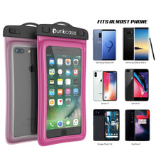 Cargar imagen en el visor de la galería, Waterproof Phone Pouch, PunkBag Universal Floating Dry Case Bag for most Cell Phones [Pink] (Color in image: Clear)
