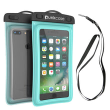 Cargar imagen en el visor de la galería, Waterproof Phone Pouch, PunkBag Universal Floating Dry Case Bag for most Cell Phones [Teal] (Color in image: Teal)
