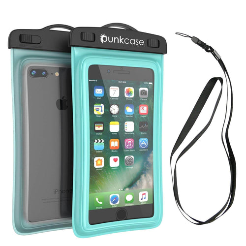 Waterproof Phone Pouch, PunkBag Universal Floating Dry Case Bag for most Cell Phones [Teal] (Color in image: Teal)