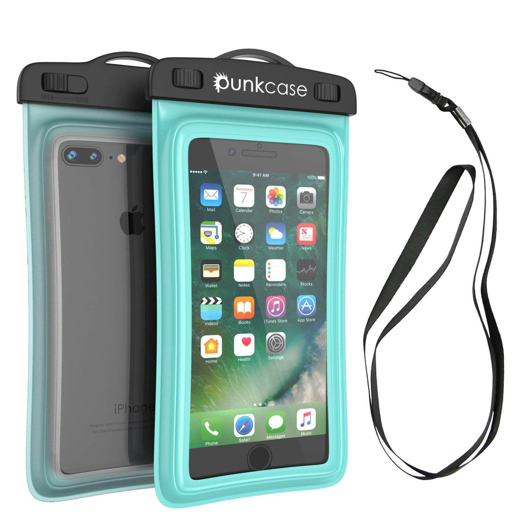Waterproof Phone Pouch, PunkBag Universal Floating Dry Case Bag for most Cell Phones [Teal] (Color in image: Teal)
