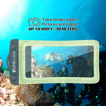 Cargar imagen en el visor de la galería, Waterproof Phone Pouch, PunkBag Universal Floating Dry Case Bag for most Cell Phones [Light Green] (Color in image: White)

