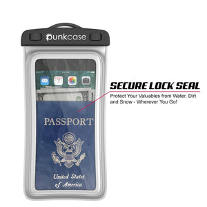 Waterproof Phone Pouch, PunkBag Universal Floating Dry Case Bag for most Cell Phones [Clear] (Color in image: White)