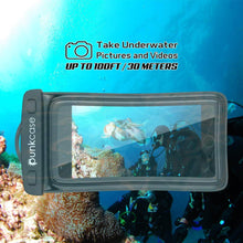 Load image into Gallery viewer, Waterproof Phone Pouch, PunkBag Universal Floating Dry Case Bag for most Cell Phones [Black] (Color in image: Teal)
