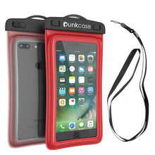 Cargar imagen en el visor de la galería, Waterproof Phone Pouch, PunkBag Universal Floating Dry Case Bag for most Cell Phones [Red] (Color in image: Red)
