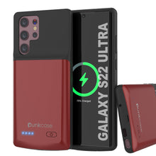 Load image into Gallery viewer, PunkJuice S22 Ultra Battery Case Red - Portable Charging Power Juice Bank with 4800mAh (Color in image: Red)
