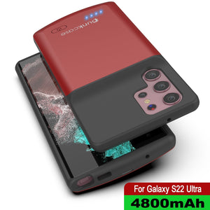 PunkJuice S22 Ultra Battery Case Red - Portable Charging Power Juice Bank with 4800mAh (Color in image: Blue)