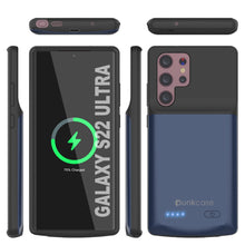 Load image into Gallery viewer, PunkJuice S22 Ultra Battery Case Blue - Portable Charging Power Juice Bank with 4800mAh 
