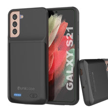 Load image into Gallery viewer, PunkJuice S21 Battery Case Black - Portable Charging Power Juice Bank with 4800mAh (Color in image: Black)
