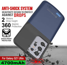 Load image into Gallery viewer, PunkJuice S21 Ultra Battery Case Blue - Portable Charging Power Juice Bank with 4700mAh 
