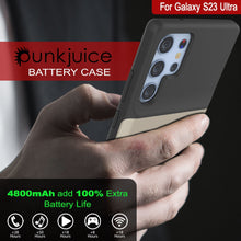 Load image into Gallery viewer, Estuche de Batería PunkJuice S23 Ultra Plateado - Banco de Carga Portátil con Potencia de Carga de 4800mAh
