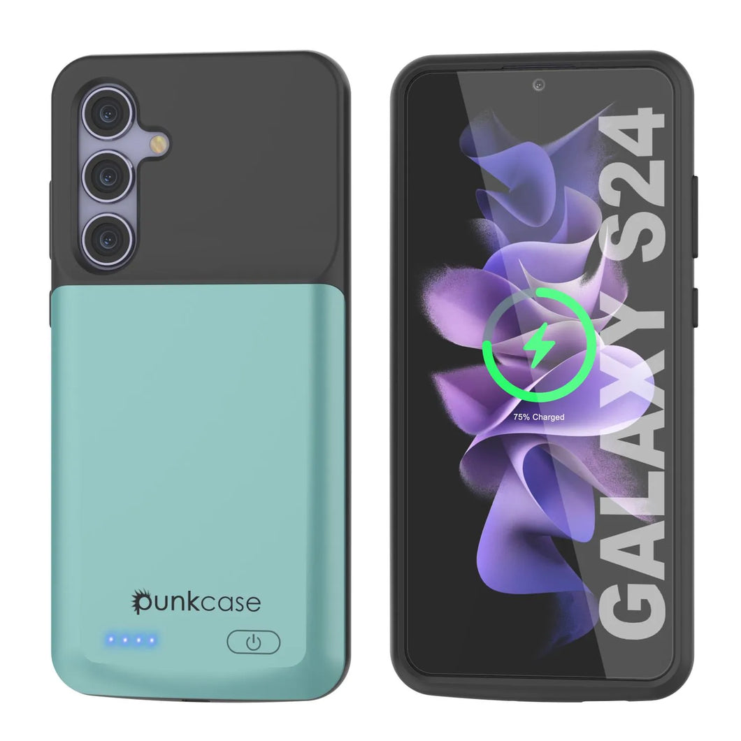 Estuche de batería PunkJuice S24 Teal: cargador portátil de batería externa con 4500 mAh