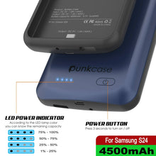 Load image into Gallery viewer, Estuche de batería PunkJuice S24 azul: cargador portátil de batería externa con 4500 mAh
