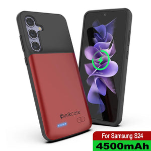 Estuche de batería PunkJuice S24 rojo: cargador portátil de batería externa con 4500 mAh