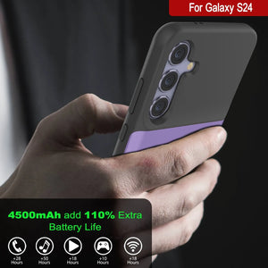 Estuche de batería PunkJuice S24 morado: cargador portátil de batería externa con 4500 mAh