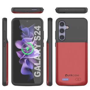 Estuche de batería PunkJuice S24 rojo: cargador portátil de batería externa con 4500 mAh