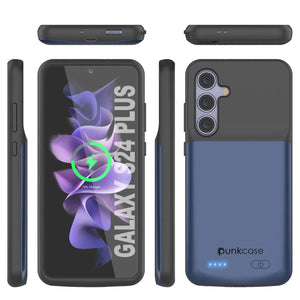 Estuche de batería PunkJuice S24+ Plus azul: cargador portátil de batería externa con 5000 mAh