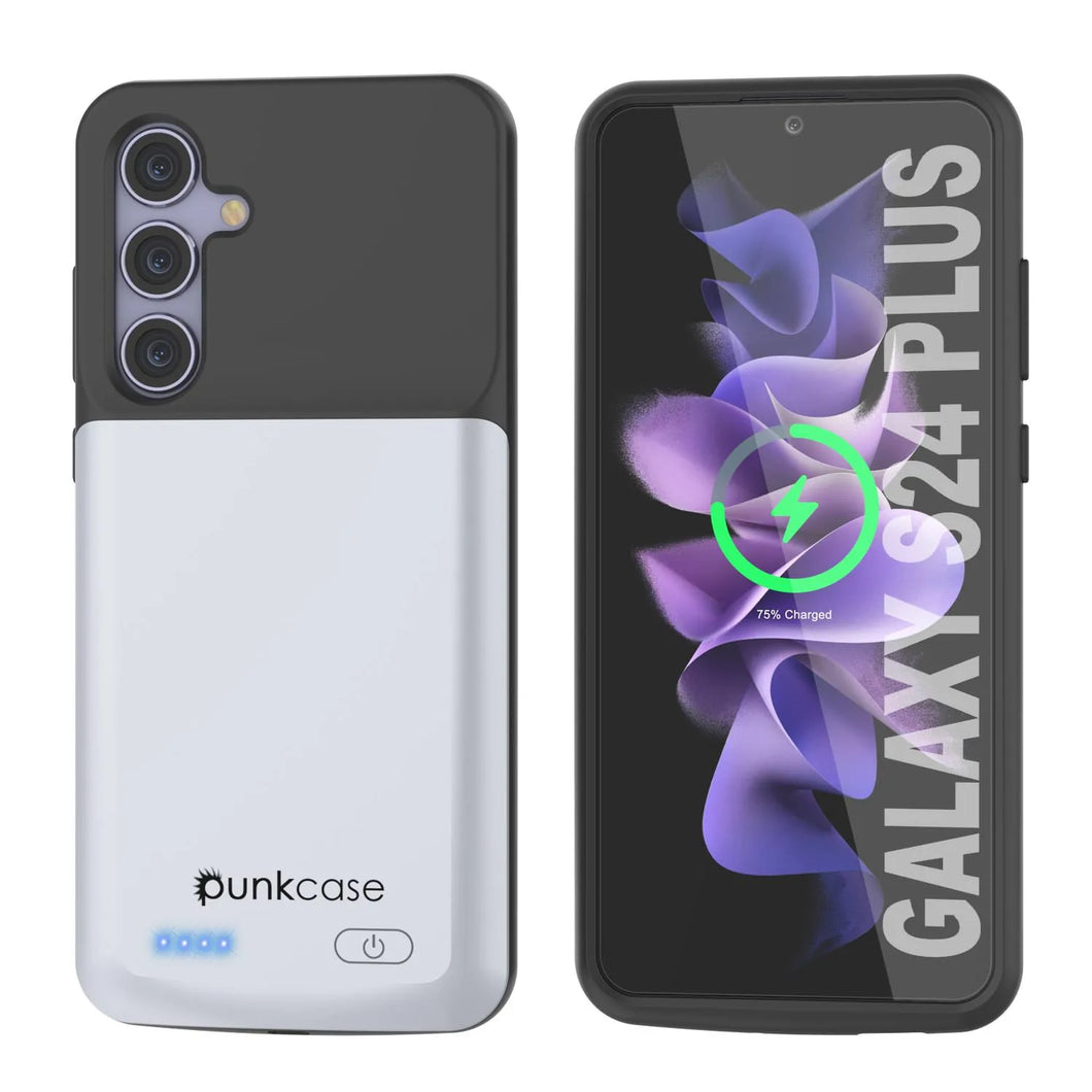 Estuche de batería PunkJuice S24+ Plus blanco: cargador portátil de batería externa con 5000 mAh