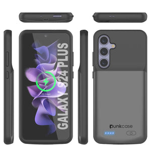 Estuche de batería PunkJuice S24+ Plus gris: cargador portátil de batería externa con 5000 mAh