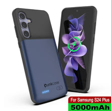 Load image into Gallery viewer, Estuche de batería PunkJuice S24+ Plus azul: cargador portátil de batería externa con 5000 mAh
