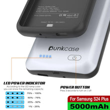 Cargar imagen en el visor de la galería, Estuche de batería PunkJuice S24+ Plus blanco: cargador portátil de batería externa con 5000 mAh
