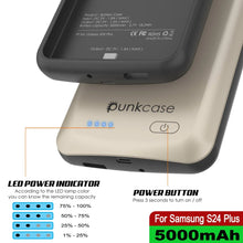 Load image into Gallery viewer, Estuche de batería PunkJuice S24+ Plus plateado: cargador portátil de batería externa con 5000 mAh
