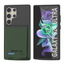 Load image into Gallery viewer, Estuche de batería PunkJuice S24 Ultra verde: cargador portátil de batería externa con 4500 mAh
