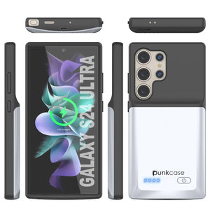 Estuche de batería PunkJuice S24 Ultra blanco: cargador portátil de batería externa con 4500 mAh