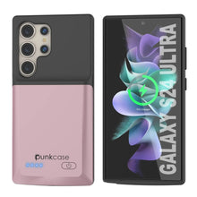 Load image into Gallery viewer, Estuche de batería PunkJuice S24 Ultra en oro rosa: cargador portátil de batería externa con 4500 mAh
