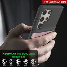 Load image into Gallery viewer, Estuche de batería PunkJuice S24 Ultra en oro rosa: cargador portátil de batería externa con 4500 mAh
