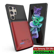 Load image into Gallery viewer, Estuche de batería PunkJuice S24 Ultra rojo: cargador portátil de batería externa con 4500 mAh
