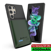 Load image into Gallery viewer, Estuche de batería PunkJuice S24 Ultra verde: cargador portátil de batería externa con 4500 mAh
