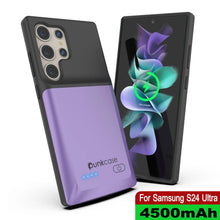 Load image into Gallery viewer, Estuche de batería PunkJuice S24 Ultra morado: cargador portátil de batería externa con 4500 mAh
