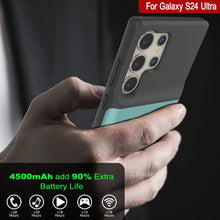 Load image into Gallery viewer, Estuche de batería PunkJuice S24 Ultra en color verde azulado: cargador portátil de batería externa con 4500 mAh
