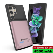 Load image into Gallery viewer, Estuche de batería PunkJuice S24 Ultra en oro rosa: cargador portátil de batería externa con 4500 mAh
