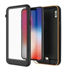 Cargar imagen en el visor de la galería, PunkJuice iPhone X Battery Case, Waterproof, IP68 Certified [Ultra Slim] [Black] 
